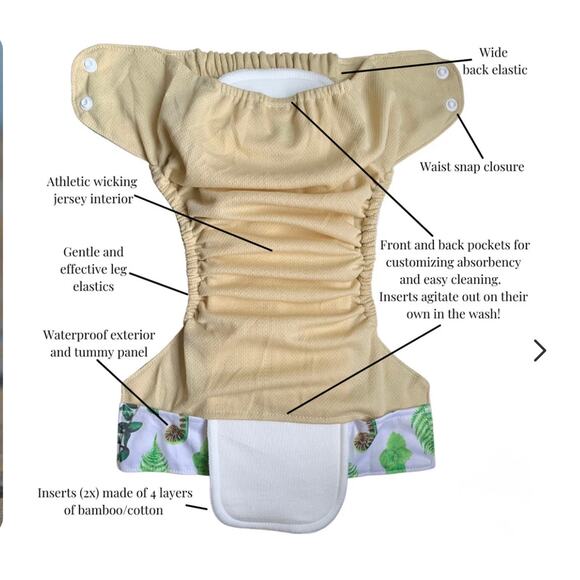 Kaleimamo Hawaii Kaiapa Paʻa (All-in-One Diaper / Swim Diaper) - Picture 6 of 7